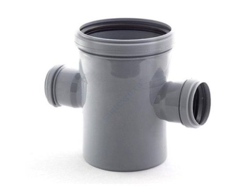 Крестовина PP-H 1-плоскостная серый Дн 110х110х50х87гр б/нап в/к VALFEX 27211115