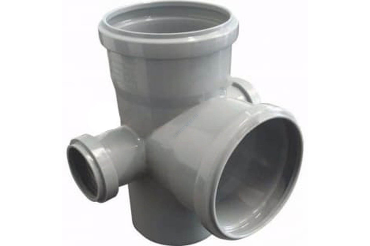 Крестовина PP-H 2-плоскостная левая и правая серая Дн 110х110х50х87гр б/нап RTP (РосТурПласт) 19027