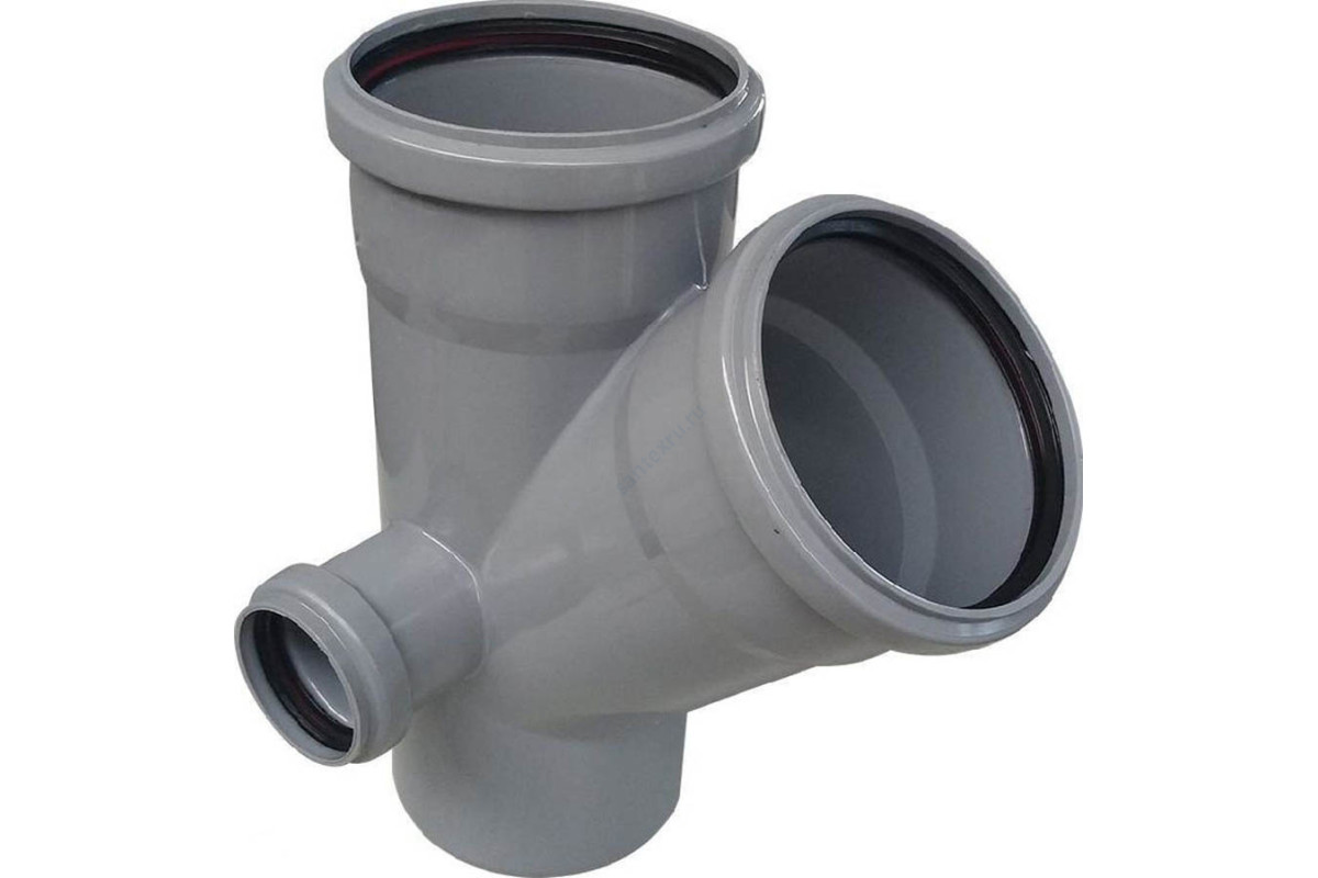 Крестовина PP-H 2-плоскостная правая серая Дн 110х110х50х45гр б/нап RTP (РосТурПласт) 19199