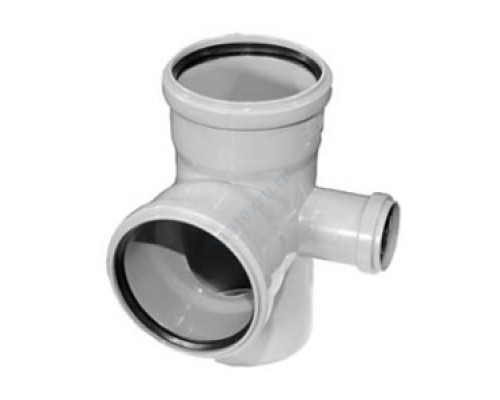 Крестовина PP-H 2-плоскостная правая бесшумная белая Дн 110х110х50х87гр б/нап в/к RTP (РосТурПласт)