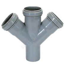 Крестовина PP-H 1-плоскостная серая Дн 110х110х110х45гр б/нап в/к RTP (РосТурПласт) 11320