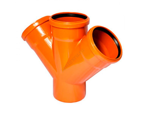 Крестовина PP-B 1-плоскостная коричневая Дн 110х110х110х45гр б/нап в/к RTP (РосТурПласт) 14460