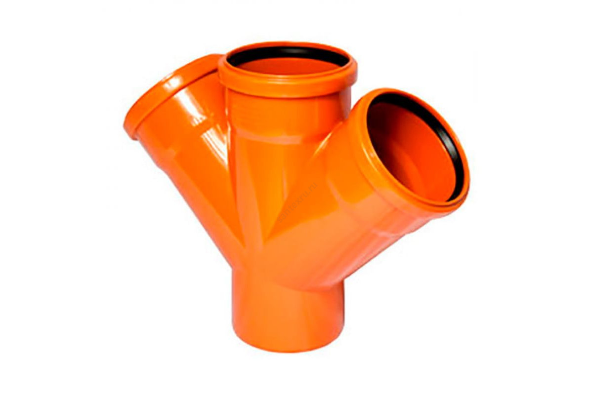 Крестовина PP-B 1-плоскостная коричневая Дн 110х110х110х87гр б/нап в/к RTP (РосТурПласт) 14602