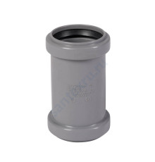 Муфта PP-H двухраструбная серая HT HTMM Дн 75 б/нап в/к Ostendorf 113510