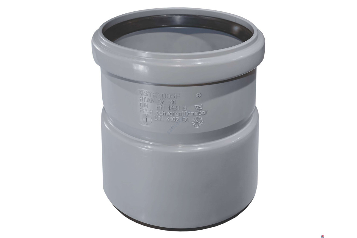 Муфта PP-H насадная серая HT HTAM Дн 75 б/нап в/к Ostendorf 113810
