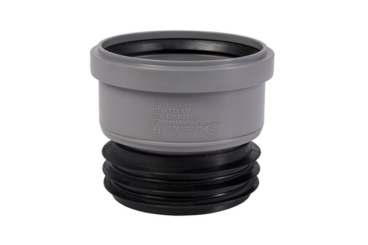 Муфта PP-H вставная серая HT HTSM Дн 110 б/нап в/к Ostendorf 115750 