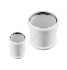 Муфта PP-H ремонтная бесшумная белая RAUPIANO PLUS Дн 50 б/нап в/к Rehau 11326251001 (11215041001)