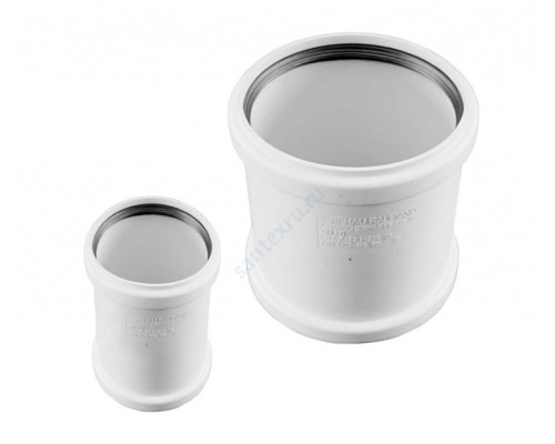 Муфта PP-H ремонтная бесшумная белая RAUPIANO PLUS Дн 160 б/нап в/к Rehau 11240481001