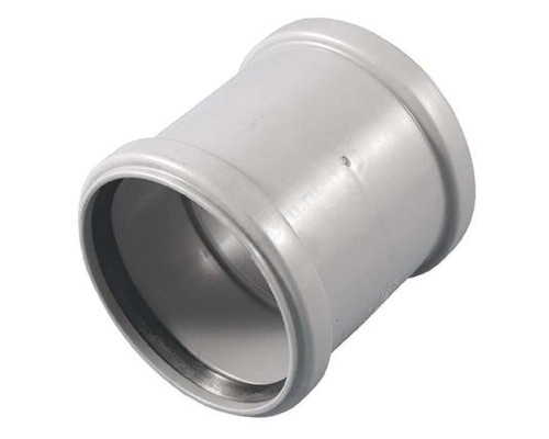 Муфта PP-H двухраструбная серая Дн 110 б/нап в/к VALFEX 20106110