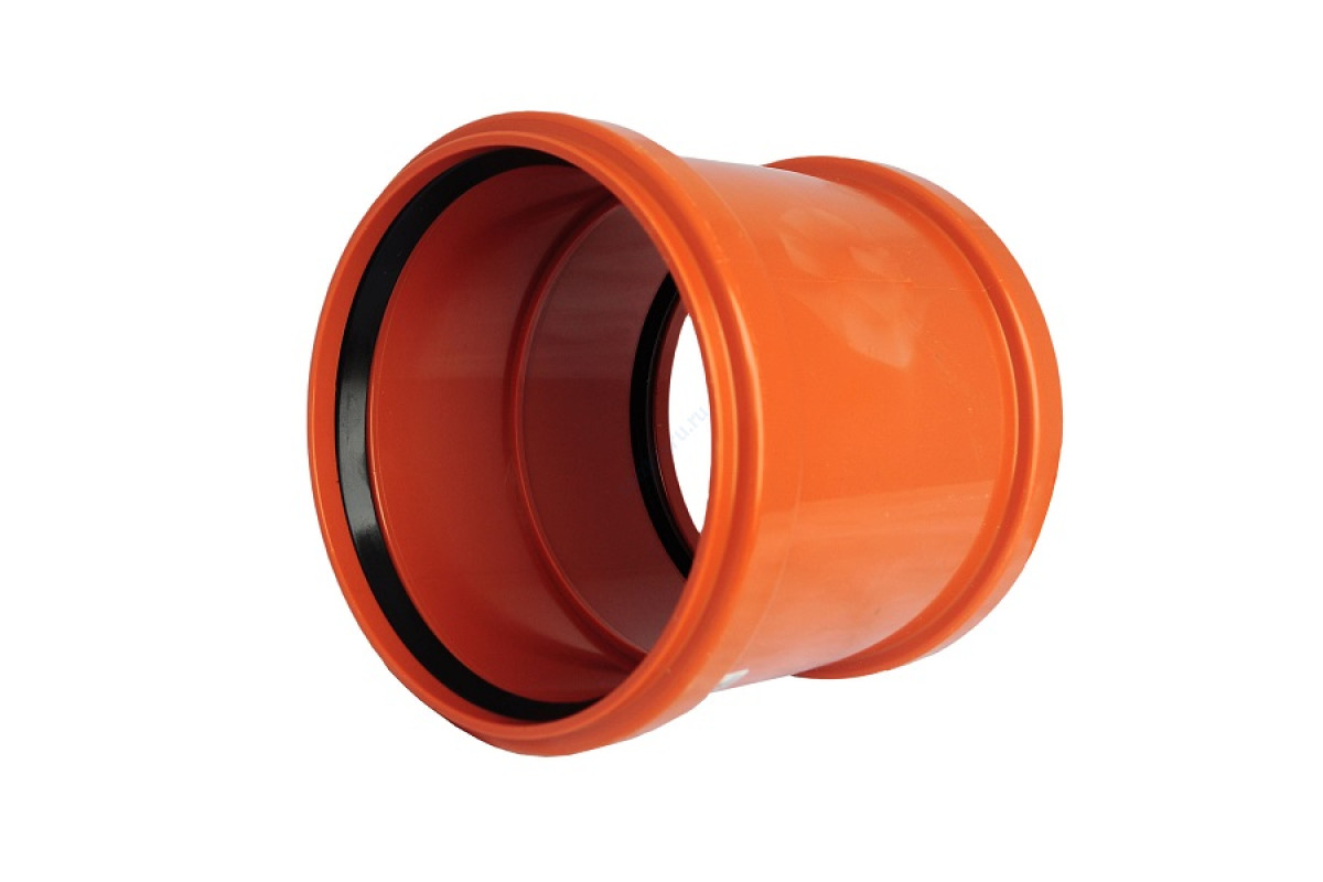 Муфта PP-B двухраструбная коричневая Дн 110 б/нап VALFEX 30106110