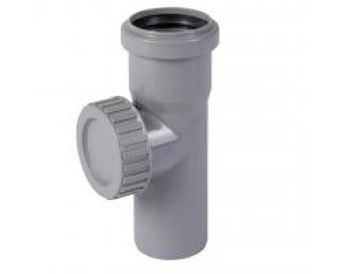 Ревизия PP-H с крышкой серая HT HTRE Дн 75 б/нап в/к Ostendorf 113600