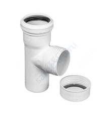 Ревизия PP-H с крышкой бесшумная белая Дн 50 б/нап в/к RTP (РосТурПласт) 24562