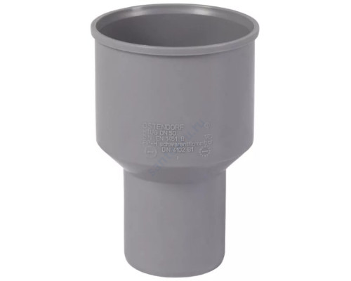 Переход PP-H на чугун серый HT HTUG Дн 50 б/нап без манжеты Ostendorf 112820