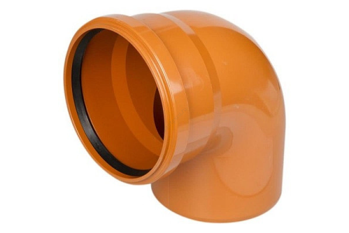 Отвод НПВХ с раструбом коричневый Дн 250х30гр б/нап в/к KGB Ostendorf 224210