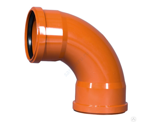 Отвод НПВХ двухраструбный коричневый Дн 110х87гр б/нап радиальный в/к KGBD 2М SW Ostendorf 228085