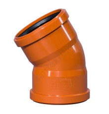 Отвод НПВХ двухраструбный коричневый Дн 110х30гр б/нап в/к KGBD Ostendorf 228075