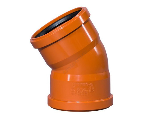 Отвод НПВХ двухраструбный коричневый Дн 110х30гр б/нап в/к KGBD Ostendorf 228075