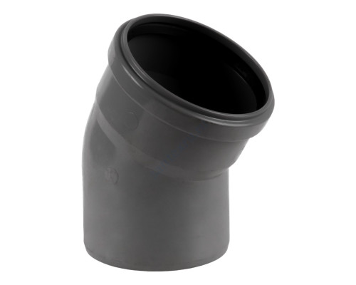 Отвод НПВХ с раструбом серый Дн 110х45гр б/нап в/к ТУ 6-49-33-92