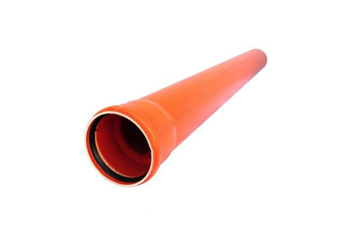 Труба НПВХ с раструбом коричневая Дн 500х14,6 б/нап L=5,0м в/к KGEM SN8 Ostendorf 227190