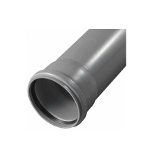 Труба НПВХ с раструбом серая Дн 110х2,2 б/нап L=1,5м в/к SN4 Хемкор