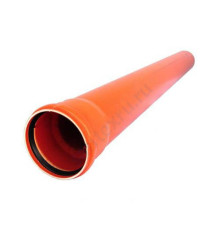 Труба НПВХ с раструбом коричневая Дн 110х3,2 б/нап L=2,0м в/к SN4 Полипластик