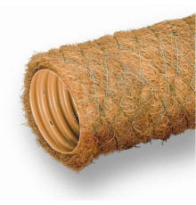 Труба ПВХ гофрированная дренажная 180/200 б/нап бухта L=40м с фильтром из кокосового волокна с установленной муфтой Wavin 23758030