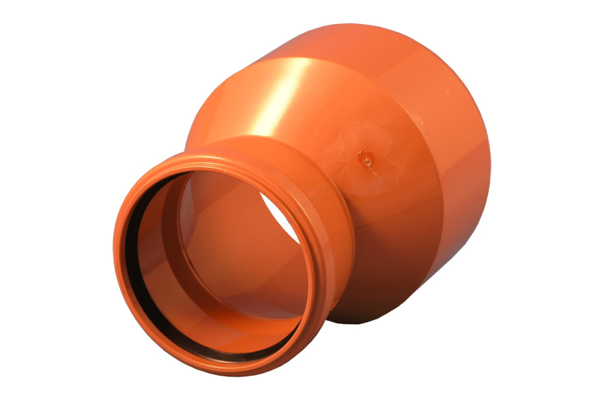 Переход НПВХ с раструбом коричневый Дн 160х110 б/нап в/к 