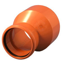 Переход НПВХ с раструбом коричневый Дн 160х110 б/нап в/к 