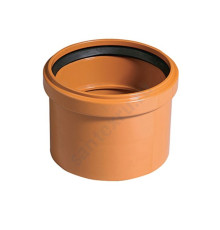Муфта НПВХ насадная коричневая Дн 160 б/нап в/к п/клей KGAM Ostendorf 222810