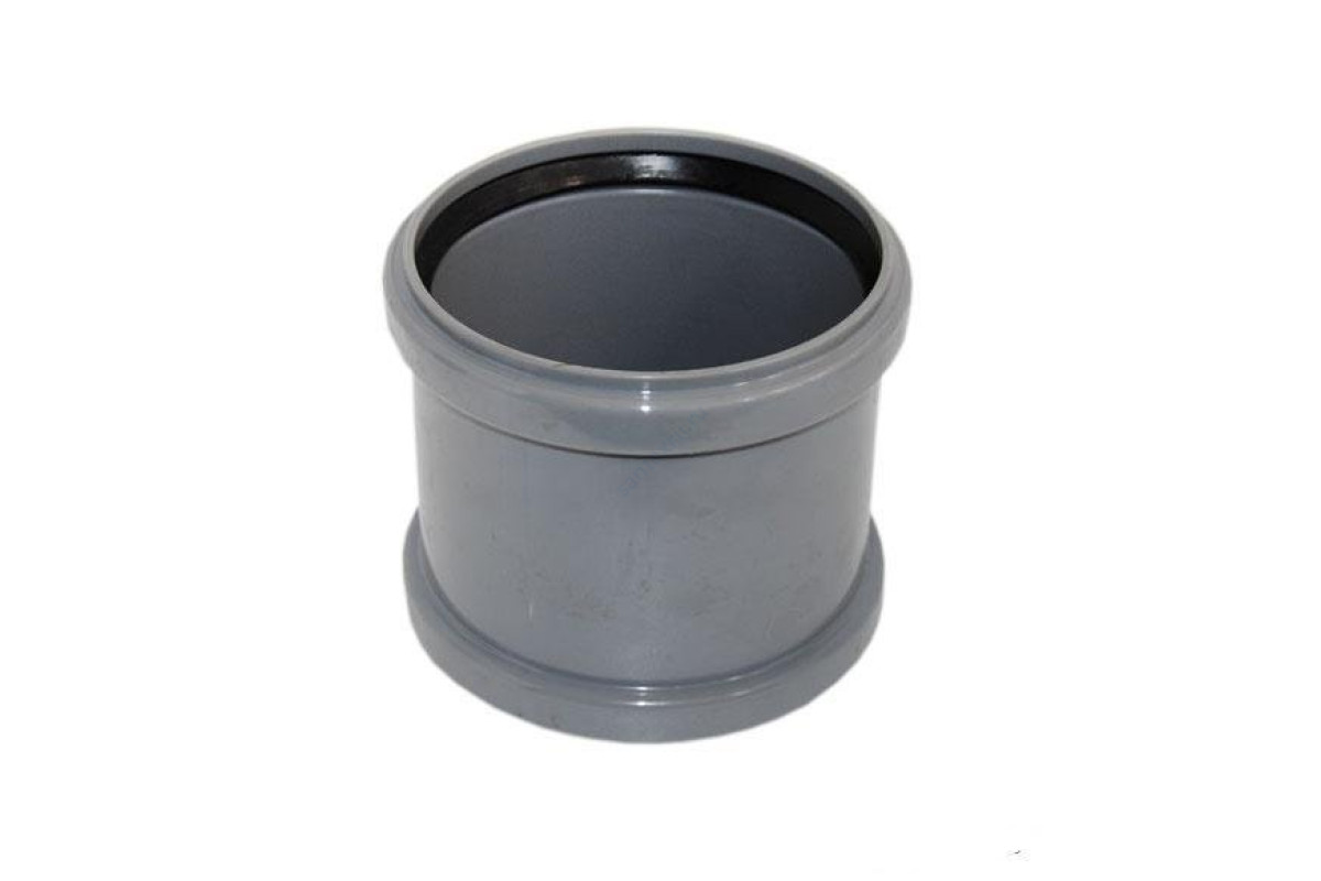 Муфта НПВХ ремонтная серая Дн 110 б/нап в/к