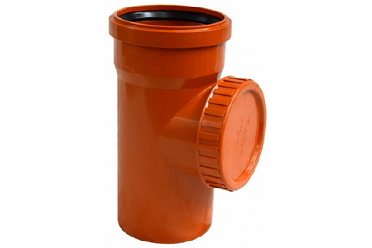 Ревизия НПВХ коричневая Дн 250 б/нап в комплекте с крышкой KGRE Ostendorf 824600