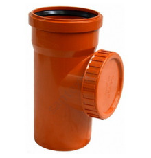 Ревизия НПВХ коричневая Дн 315 б/нап в комплекте с крышкой KGRE Ostendorf 825600