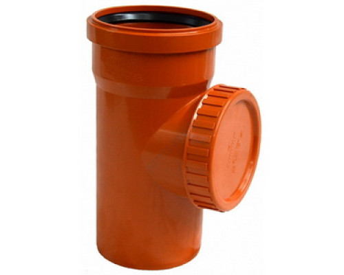 Ревизия НПВХ коричневая Дн 400 б/нап в комплекте с крышкой KGRE Ostendorf 826600