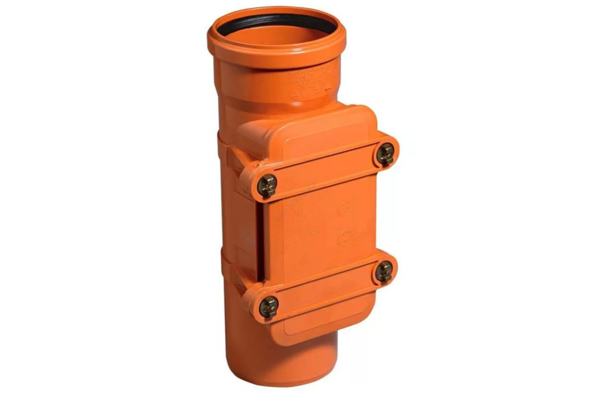 Ревизия НПВХ с раструбом коричневая Дн 160 б/нап в комплекте с крышкой KGRE Ostendorf 222600