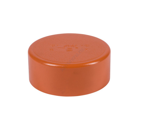 Крышка НПВХ коричневая Дн 160 б/нап на гладкий конец трубы KGK Ostendorf 222630