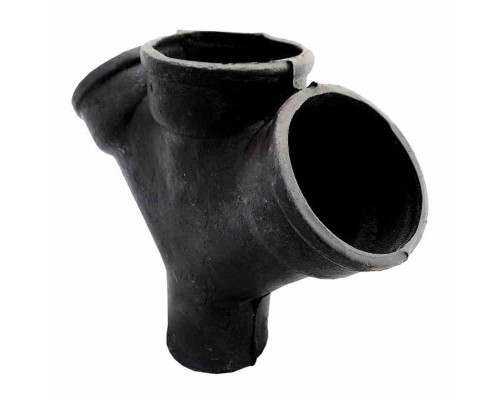 Крестовина чугун канализационная Ду 100х100х100х45гр б/н 1-плоскостная ГОСТ 6942-98 косая