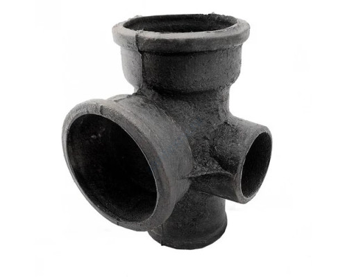 Крестовина чугун канализационная Ду 100х100х50х90гр б/н 2-плоскостная ГОСТ 6942-98 правая Кронтиф 