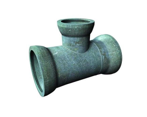 Тройник чугун ВЧШГ Тайтон ТР Ду 200 раструбный ТУ 1468-041-50254094-2001 с ЦПП с наружным цинковым и лаковым покрытием