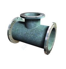 Тройник чугун ВЧШГ литой ТФ Ду 400 Ру10 фланцевый ГОСТ 2531-2012 с ЦПП с наружным цинковым и лаковым покрытием