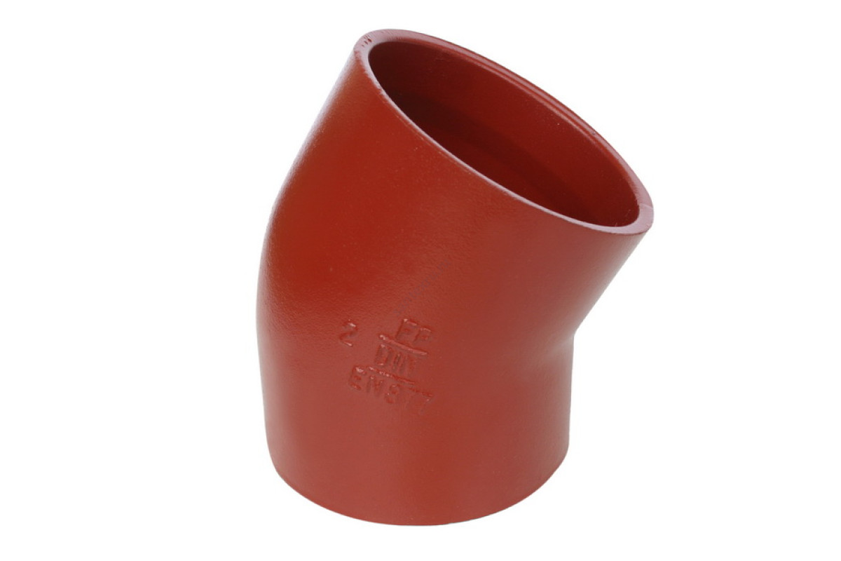 Отвод чугун SML Ду 125х30гр б/растр