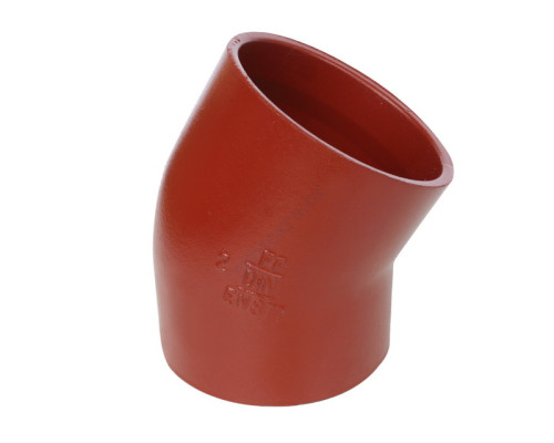 Отвод чугун SML Ду 100х45гр б/растр