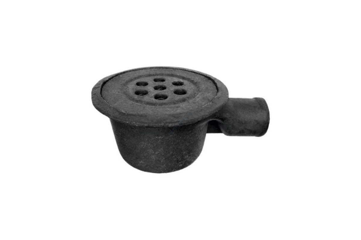 Трап чугун горизонтальный круглый с чугунной решеткой Ду 50 ТУ BY 691322780.002-2017 Аквапромлит