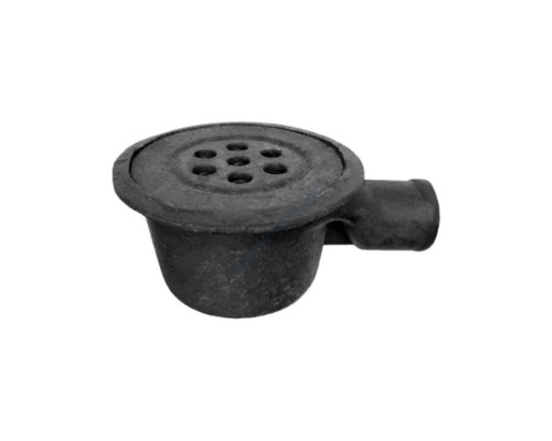 Трап чугун горизонтальный круглый с чугунной решеткой Ду 100 ТУ BY 691322780.002-2017 Аквапромлит