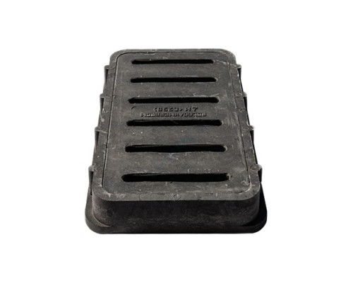 Дождеприемник полимер (магистральный) 800х495мм черный прямоугольный h=110мм m=44кг 250кН Ростполимерпром 