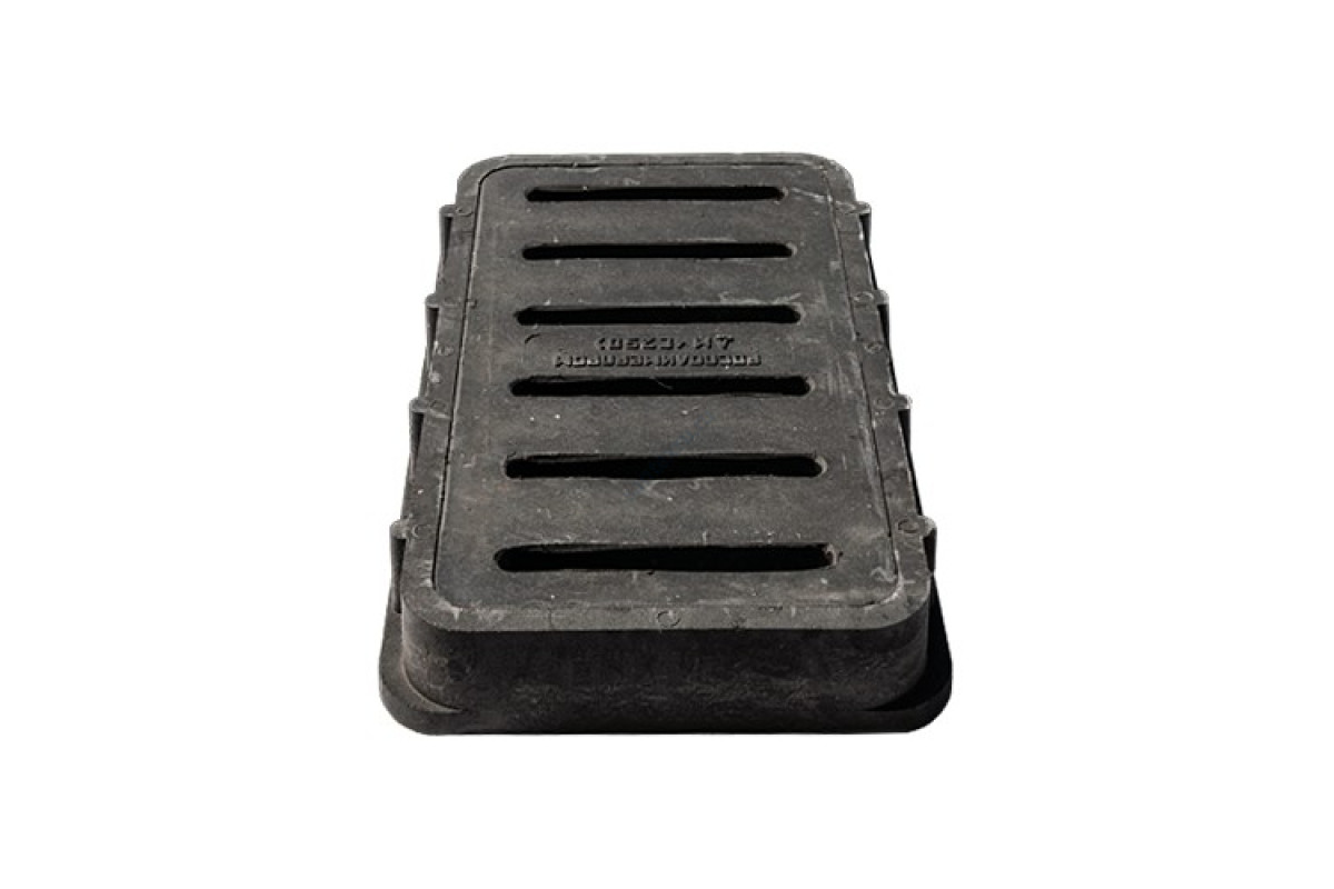 Дождеприемник полимер (магистральный) 800х495мм черный прямоугольный h=110мм m=44кг 250кН Ростполимерпром 