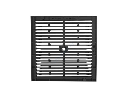 Решетка пластиковая для дождеприемника 300х300мм черная квадратная h=38мм 15кН SteeStart СТИЛОТ Р3030В