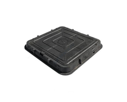 Люк полимер (легкий) 685х685мм черный квадратный h=60мм 30кН