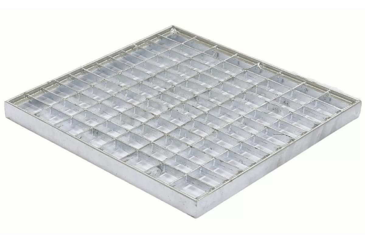 Решетка стальная для дождеприемника ячеистая 300х300мм квадратная h=21мм 125кН SteeStart СТИЛОТ P3030AB 