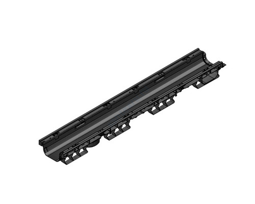 Лоток водоотводный пластиковый Ду 100 1000х140х80мм h=80мм 250кН SteeStart СТИЛОТ P1080C