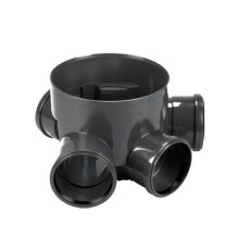 Днище (кинета) колодца (ПП) три входа-один выход 400/110мм тип 400 Ostendorf 634110